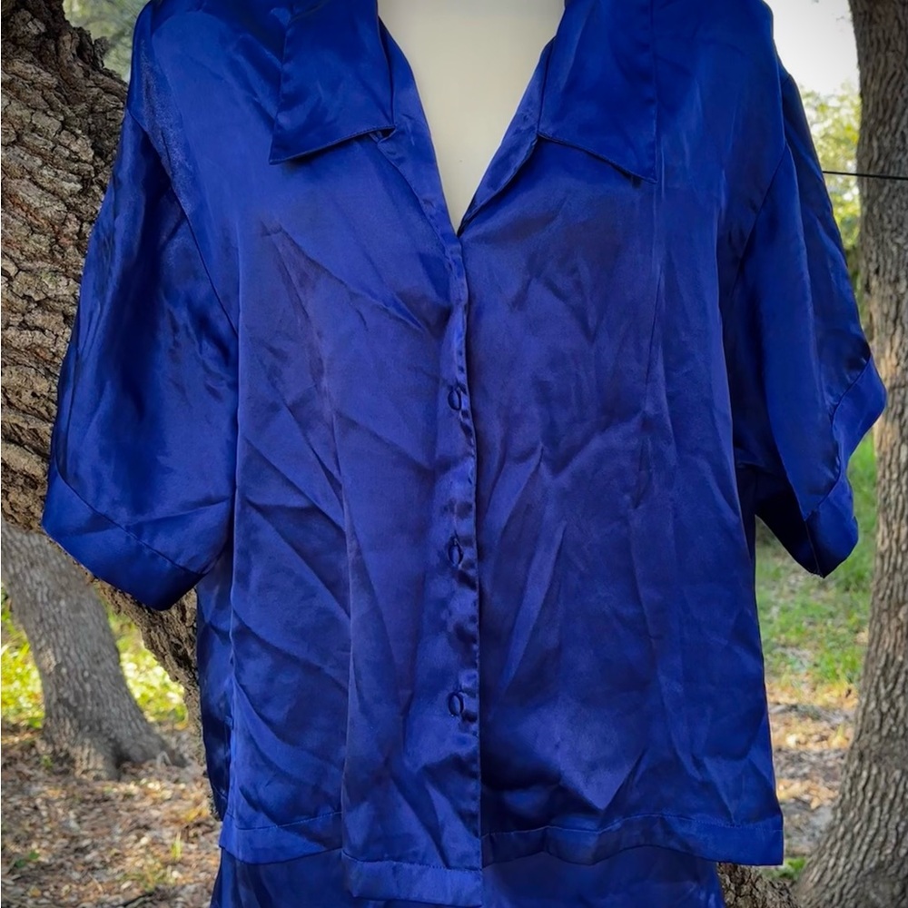 Victoria's Secret Royal Blue pajama set ~ Size M ~ please read !